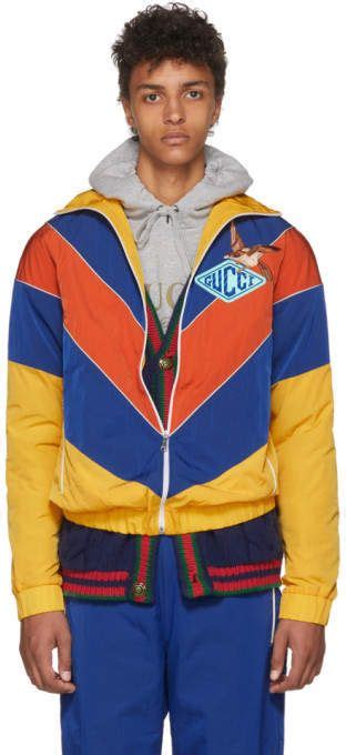 red white blue yellow gucci windbreaker|Gucci Livermore Outlet.